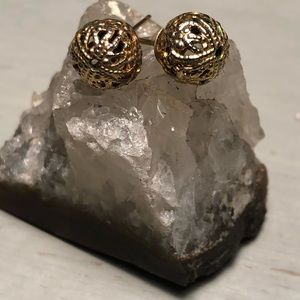 Flower ornate earrings